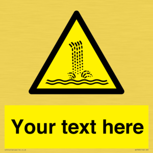 Custom warning artificial waterfall